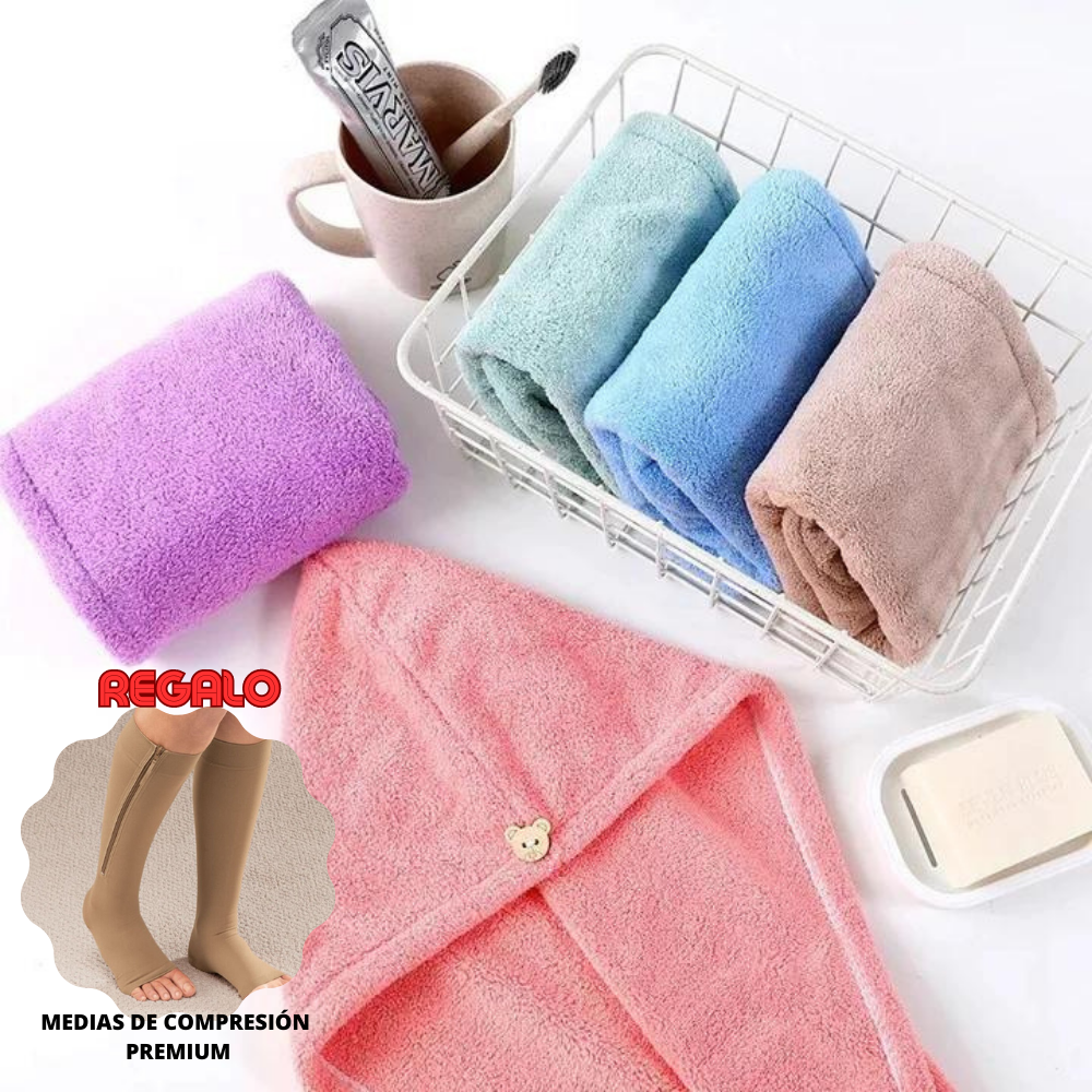 Toalla super absorbente + medias compresión premium 🎁